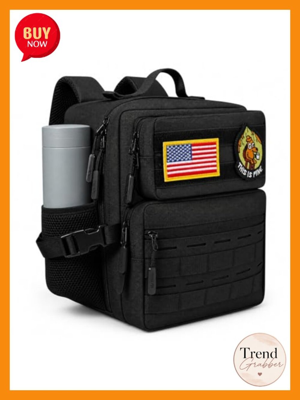 9L Mini Tactical Backpack Military Gym Daypack for Men Women with MOLLE Webbing
